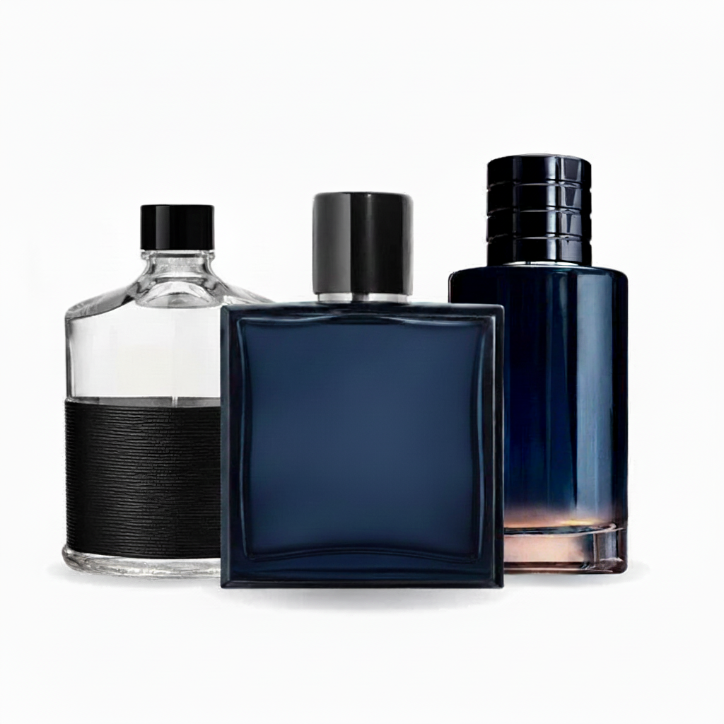 Exklusiv – SET MIT 3 PARFÜMS: Holziger Herrenduft, Aromatischer Zitrusduft und Würziger Fougère-Duft – 100 ml (Kollektion II)