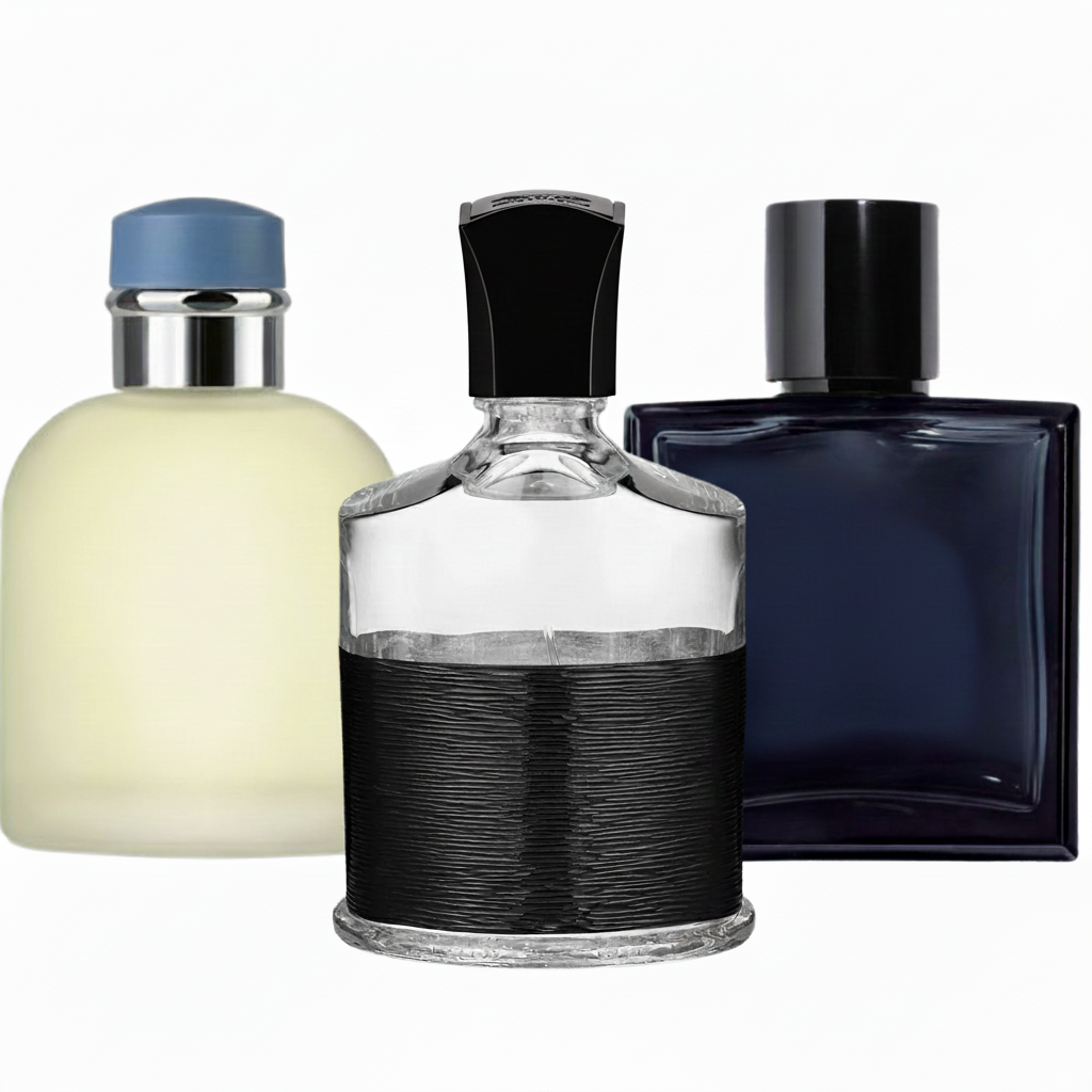 Exklusiv – SET MIT 3 PARFÜMS: Holziger Herrenduft, Fruchtiger Premium-Duft und Frischer Sommerduft (Eau de Parfum)