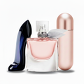 Exklusiv – SET MIT 3 PARFÜMS: Blumiger Damenduft, Gourmand-Duft und Fruchtiger Roséduft (Eau de Parfum)