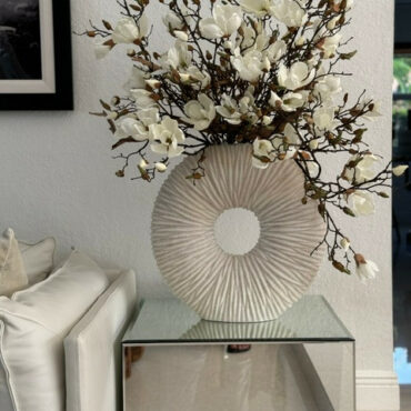 Premium Large Eternity Vase with Magnolias and Driftwood