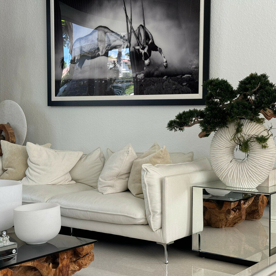 Premium Large Eternity Vase with Hanging Bonsai and Driftwood