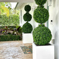 Premium Triple Ball Topiary with Large Fiberglass Pot