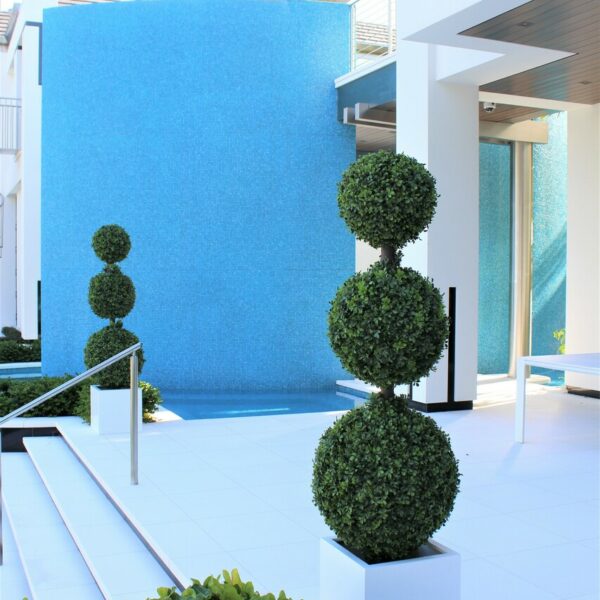 Premium Triple Ball Topiary with Medium Fiberglass Pot