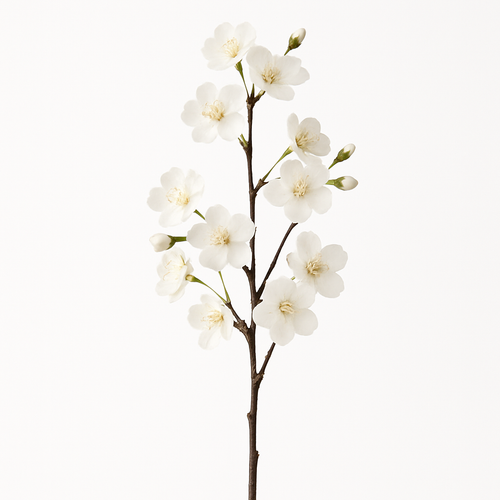 Kunstpflanzen-Set – 10 Stück | Kirschblüte Weiß